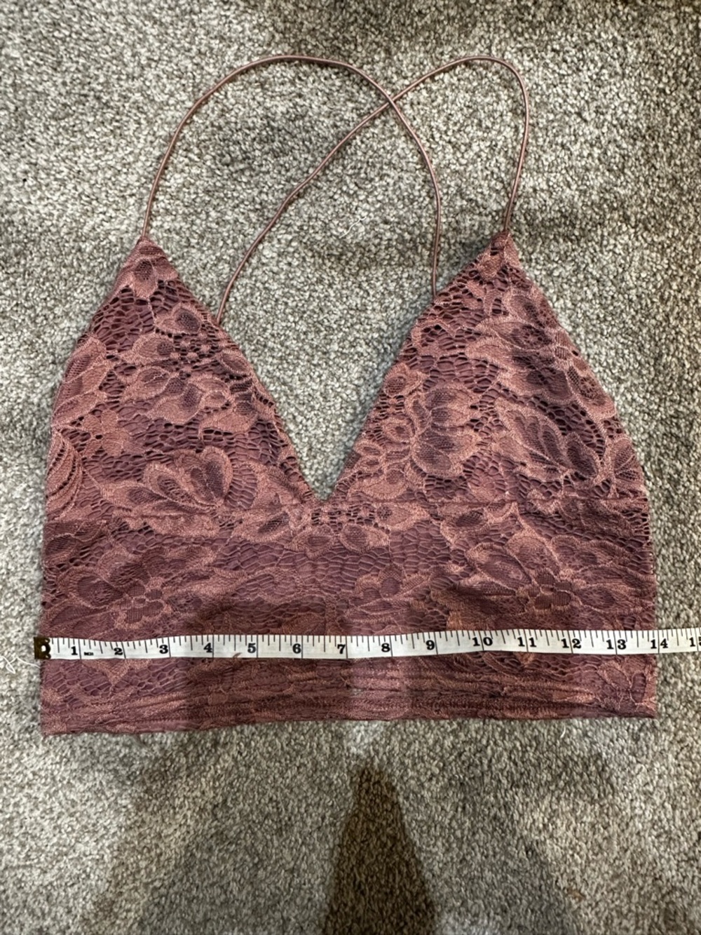 Kimchi Blue lace bralette in Mauve Rose